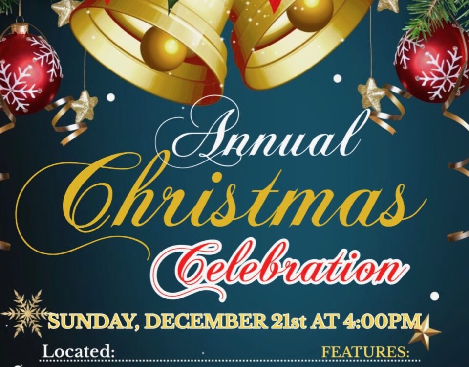 Annual Christmas Celebration - Sunday, December 21st at 4:00PM